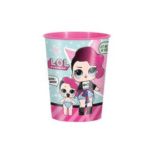 L.O.L. Surprise! 16oz Plastic Favor Cup - Pink - (SET OF 9 CUPS) - NEW
